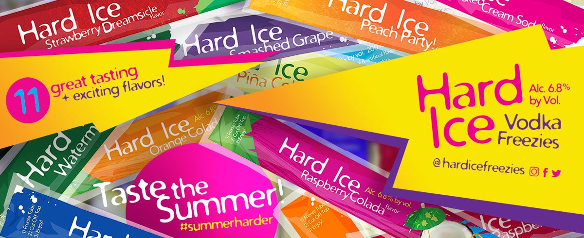 Hard Ice Vodka Freezies - 11 great tasting and exciting flavors